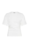 Weekday - Sharon Draped T-Shirt - L&uuml;hikeste varrukatega - XL
