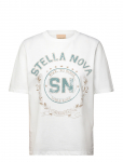Stella Nova - Stella Nova Printed T-Shirt - L&uuml;hikeste varrukatega - S