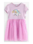 Lindex - Cinnamoroll Short-Sleeved Dress With Tulle Skirt - L&uuml;hikeste varrukatega vabaajakleidid - 116