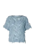 Selected - Slfmyline Ss Boat Neck Top B - L&uuml;hikeste varrukatega - 36