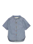 Name It - Nmmhans Stripe Dnm Ss Shirt 1910-Ip H - L&uuml;hikeste varrukatega s&auml;rgid - 92