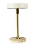 Dyberg Larsen - Moonlight Led Mini Genopladelig Bordlampe - Beige/Travertin - Laualambid - ONE SIZE