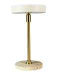 Dyberg Larsen - Moonlight Led Mini Genopladelig Bordlampe - Beige/Travertin - Laualambid - ONE SIZE