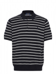 Polo Ralph Lauren - Striped Cotton Polo-Collar Sweater - L&uuml;hikeste varrukatega kootud polos&auml;rgid - XXL