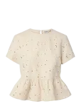 Pieces - Pcella Ss Top Dnm D2D - L&uuml;hikeste varrukatega - S