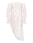 Sleeper - Atlanta Linen Dress With Rose Detail In Roses - P&otilde;lveni ja midi - L