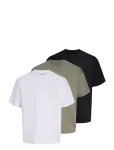Jack & Jones - Jjebarron Tee Ss O-Neck 3Pk Mp - L&uuml;hikeste varrukatega - XXL