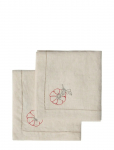 Garbo&Friends - Linen Embroidered Linen Napkin 2-Pack - Riidest salvr&auml;tikud - 40X40CM