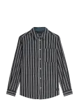 Scotch & Soda - Textured Striped Regular-Fit Shirt - Vabaaja s&auml;rgid - M