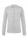 Davida Cashmere - Man Fine Knit Classic Shirt - Pikkade varrukatega kootud polos&auml;rgid - S