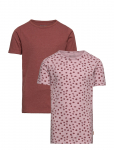Minymo - Basic 33 -T-Shirt Ss (2-Pack) - L&uuml;hikeste varrukatega - 140