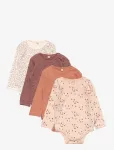 Pippi - Body Ls Ao-Printed (4-Pack) - Pikkade varrukatega - 80