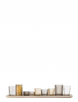 Bloomingville - Fyrfadsstage, Brun, Glas S&aelig;t Of 10 - Small Vases - ONE SIZE