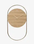 Andersen Furniture - A-Wall Clock Oak With Brass Ring - Seinakellad - ONE SIZE