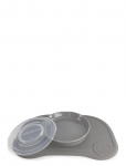 Twistshake - Twistshake Click Mat + Plate 6+M Pastel Grey - Taldrikud - ONE SIZE