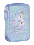 Beckmann Norway - Three Section Pencil Case W/Content - Unicorn Princess Ice B - Pinalid - ONE SIZE