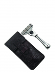 Parker - Parker Travel Mach 3 Compatible Razor With Leather Case - Travel Size - ONE SIZE