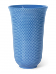 Lyngby Porcel&aelig;n - Rhombe Color Vase H20 Bl&aring; Porcel&aelig;n - Big Vases - H20CM