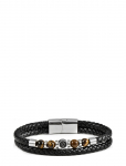 Edd. - Leather/Beads Combo Bracelet - K&auml;ev&otilde;rud - S 18