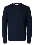 Selected - Slmtray Ls Knit Reg Merino Crew Noos - Pikkade varrukatega kootud polos&auml;rgid - XL