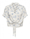 ONLY - Onlpaula Life S/S Tie Shirt Wvn Noos - L&uuml;hikeste varrukatega - XL