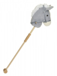 Teddykompaniet - Hobby Horse, Grey, Detachable, 100Cm - Pealeistutavad m&auml;nguasjad - 100 CM