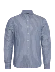 Lexington Clothing - Classic Hemp Striped Shirt - Linased s&auml;rgid - M