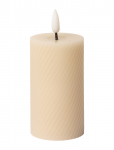 C'est Bon - Swirled Led Pillar Candle - LED-k&uuml;&uuml;nlad - H10CM