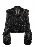 Bardot - Frill Detail Spot Blouse - Pikkade varrukatega - 34