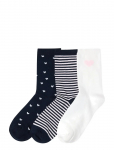 Lindex - Socks 3 Pack Bg Hearts And Str - Sokid - 31/33