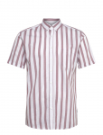 Lindbergh - Striped Cotton/Linen Shirt S/Sstriped Cotton/Linen Shirt S/S - L&uuml;hikeste varrukatega s&auml;rgid - XXXL