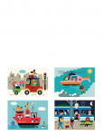 Vilac - Agamographic Puzzle 20 Pcs - Transport - Puidust pusled - ONE SIZE