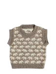 Smallstuff - Vest, Ao Elephants, Merino Wool, Nature Melange - Pulloverid - 56/62