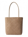Calvin Klein - Emblem Aop Suede Small Tote - Kandekotid - ONE SIZE