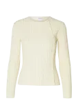 Selected - Slfhelen Ls Knit Button O-Neck Top - Džemprid - L