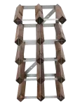 The Swedish Wine Rack Factory - 12 Bottle Self Assembly Kit Dark Wood - Riiulid - ONE SIZE