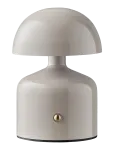 House Nordic - Una - Table Lamp, Metal/Plastic, Rechargeable, Grey - Laualambid - 10X10X13.5CM