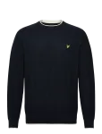Lyle & Scott - Tipped Pique Knitted Crew Neck Jumper - &Uuml;mara kaelusega - L