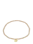 Pilgrim - Indie Bracelet Peach, Gold-Plated - P&auml;rlitega k&auml;ev&otilde;rud - ONE SIZE