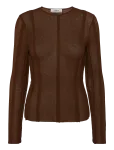 Topshop - Tsbelma L/S O-Neck Sheer Top Jrs - Pikkade varrukatega - M