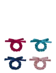 Mimi & Lula - 4 Scrunchies - Velvet Blackberry Bow - Scrunchies & Hair Ties - ONE SIZE