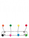 Present Time - Hat Rack Saturnus With Coloured Assorted Balls - Konksud - 34X15X14CM