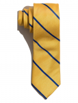 AN IVY - Yellow Blue Single Stripes Silk Tie - Lipsud - ONE SIZE