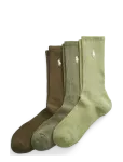 Polo Ralph Lauren - Cotton-Blend Crew Sock 3-Pack - Tavalised sokid - ONE SIZE