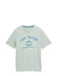 Tom Tailor - Logo Tee - L&uuml;hikeste varrukatega - M
