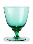 Holmegaard - Flow Glas P&aring; Fod 35 Cl Emerald Green - Valge veini klaasid - 35 CL