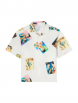 Edwin - Aisukurimu Shirt Ss - Multicolor - L&uuml;hikeste varrukatega s&auml;rgid - M