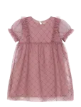 Creamie - Dress Heart Mesh - L&uuml;hikeste varrukatega vabaajakleidid - 98