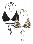 Weekday - 2-Pack Strappy Triangle Bikini Tops - Kolmnurksed bikiinitopid - L