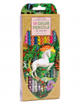 Eeboo - 12 Colour Pencils - Double Sided Neon Metallic - Unicorn Garden - V&auml;rvilised pliiatsid - ONE SIZE